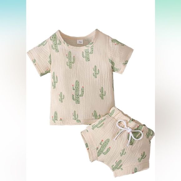 Cactus Shirt and Shorts set size 18-24mo - Picture 1 of 11